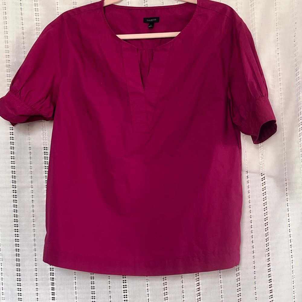 Talbots Fuchsia Blouse Size Small EUC